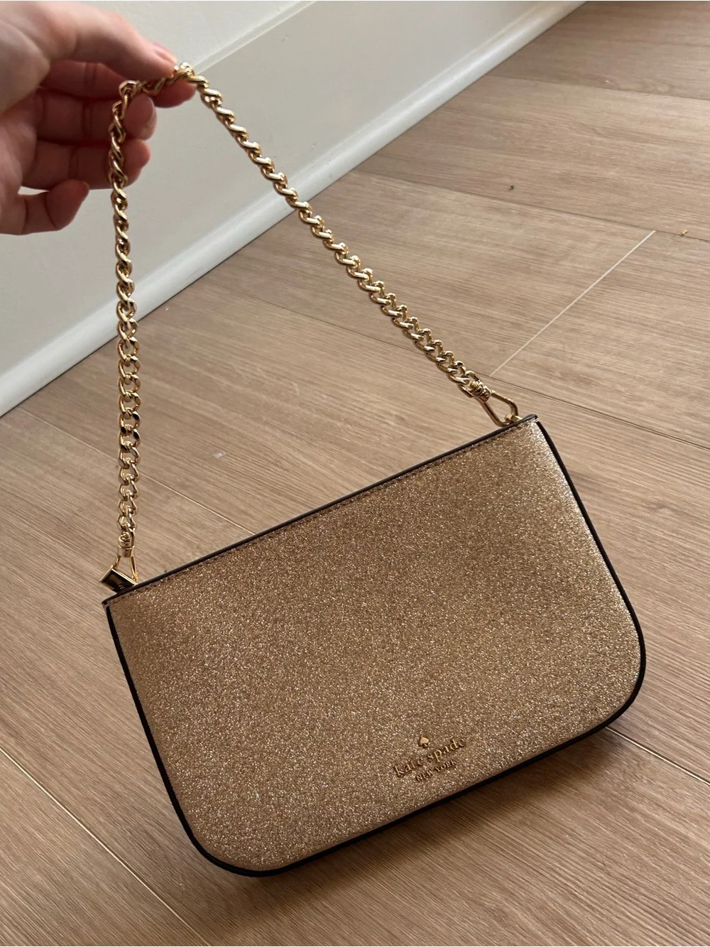 kate spade glittery gold